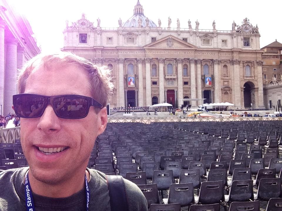 St. Peter's Square is bustling, awaiting the millions here for the canonization of John Paul II and John XXIII